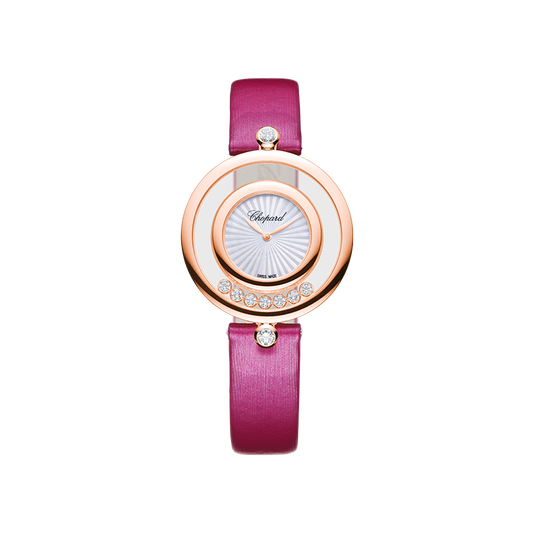 Chopard Happy Diamonds Icons, 18kt Rose Gold, Leather, 32mm