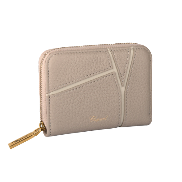 Chopard Diamond Mini Walletgreige grained calfskin