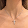 White Gold Diamond Cross Pendant