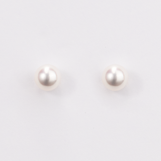 Mikimoto Classic Pearl Stud Earrings 18ct Yellow Gold