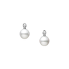 Mikimoto Pearl and Diamond Earrings 18K White Gold