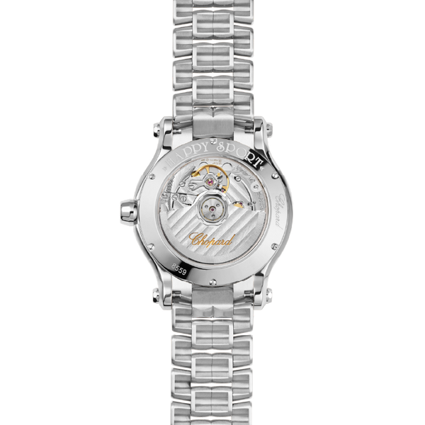 CHOPARD Happy Sport36 mm, automatic, Lucent Steel™, diamonds