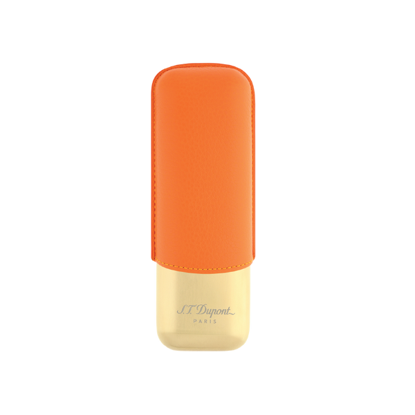 S.T. Dupont 2 cigar case Leather case Orange