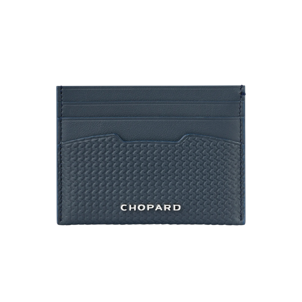 Chopard Classic Racing small card holder blue with dunlop pattern calfskin