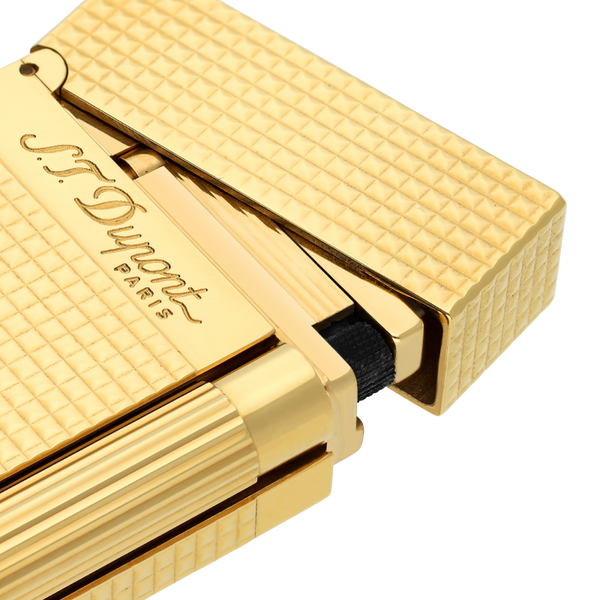 S.T DUPONT LIGHTER DIAMOND HEAD YELLOW GOLD