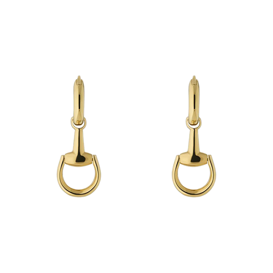 Gucci, Horsebit 18ct Yellow Gold Drop Earrings
