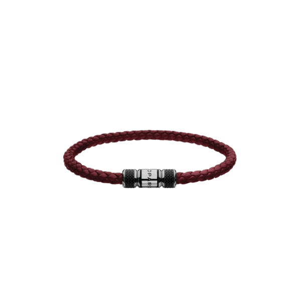 Chopard Classic Racing braceletBordeaux leather - silver-toned metal