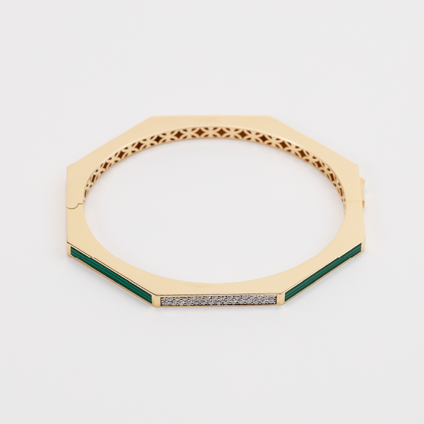 Yellow Gold Diamond Bangle