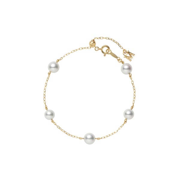 Mikimoto Pearl Bracelet 18K Yellow Gold