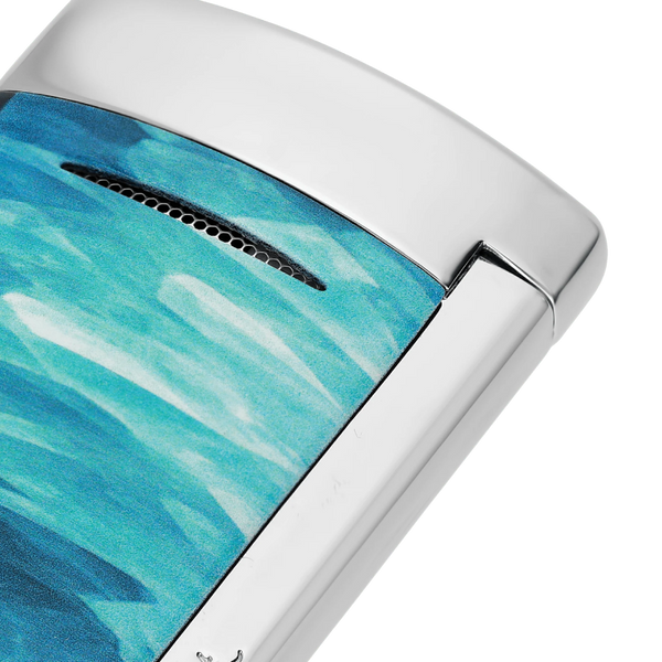 S.T. Dupont minijetLacquered lighterGéodeblue