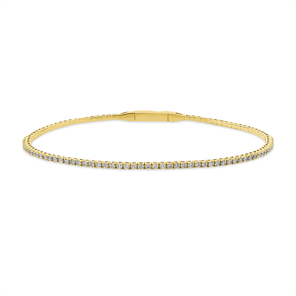 Yellow Gold, Diamond bangle 18 kt YG