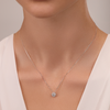 White Gold With Main Stone & Diamond Pendant