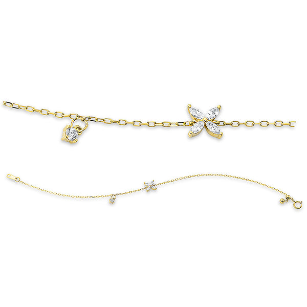 Yellow Gold, Diamond bracelet 18 kt YG
