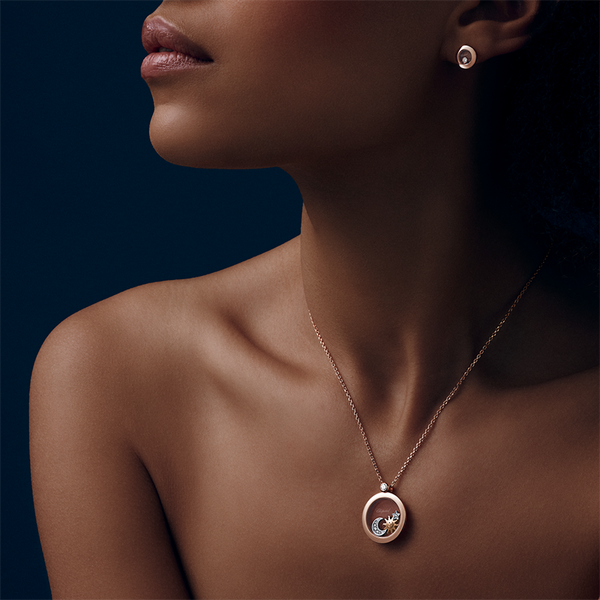 Chopard Happy Sun, Moon and StarsPendant, ethical rose gold, diamonds