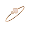 Chopard Happy Hearts Rose Gold Pink Opal Diamond Bangle M
