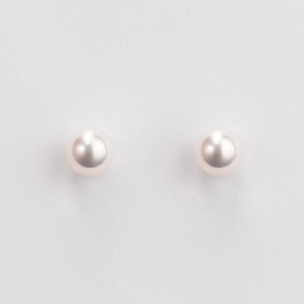 Mikimoto Classic Pearl Stud Earrings 18ct White Gold