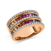 Red Gold, Diamond ring 18 kt RG