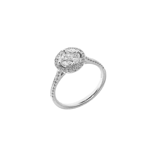 White Gold Diamond Ring 54
