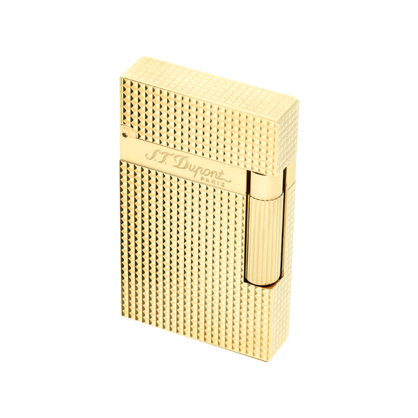 S.T DUPONT LIGHTER DIAMOND HEAD YELLOW GOLD