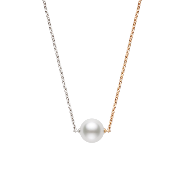 Mikimoto Pearl Pendant 18K White & Rose Gold