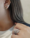 WING EAR CUFF DIAMOND EARRINGS