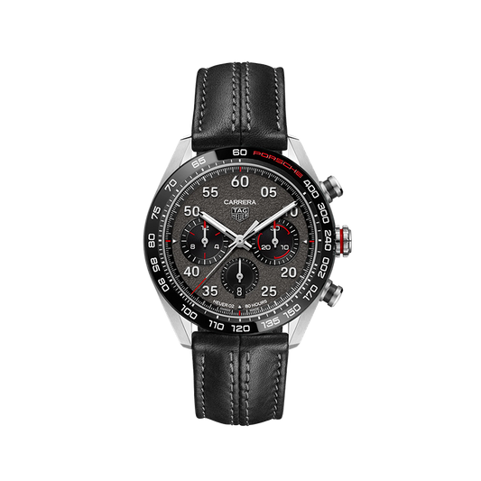 Tag Heuer Carrera Chronograph x Porsche
Automatic, 44 mm, Steel & Ceramic