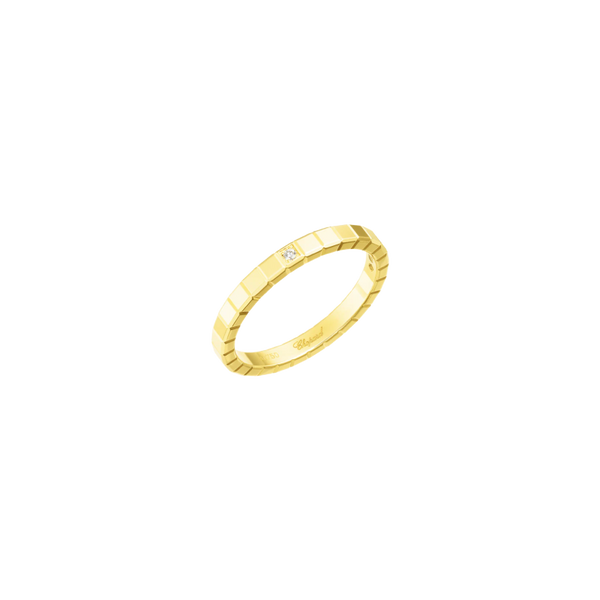 Chopard Ice Cube Mini Yellow Gold Diamond Ring 53