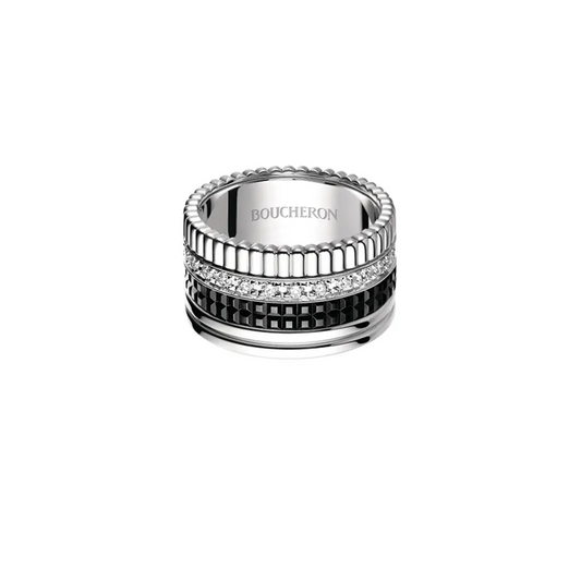 Boucheron Quatre Black Edition Large Ring 57