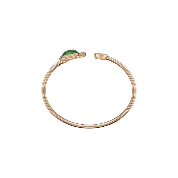 Chopard Happy Diamonds TurtleBangle, ethical rose gold, diamonds, jade, tsavorite