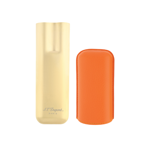 S.T. Dupont 2 cigar case Leather case Orange