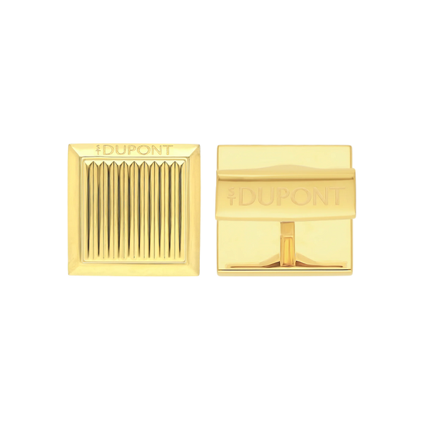 S.T. Dupont cufflinks Square diamond head cufflinks gold