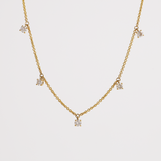 Yellow Gold Diamond Necklace