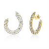 Yellow Gold, Diamond earrings 18 kt YG