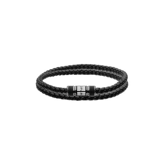 Chopard Classic Racing braceletBlack lambskin - silver-toned metal