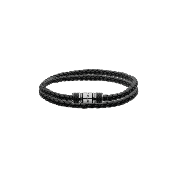 Chopard Classic Racing braceletBlack lambskin - silver-toned metal