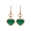 Chopard Happy Hearts Ethical Rose Gold Diamonds Green Agate Earring