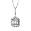 White Gold, Diamond necklace 14 kt WG