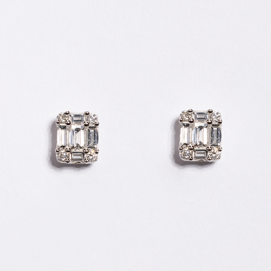 White Gold Diamond Earrings