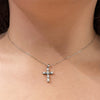 White Gold Diamond Cross Pendant