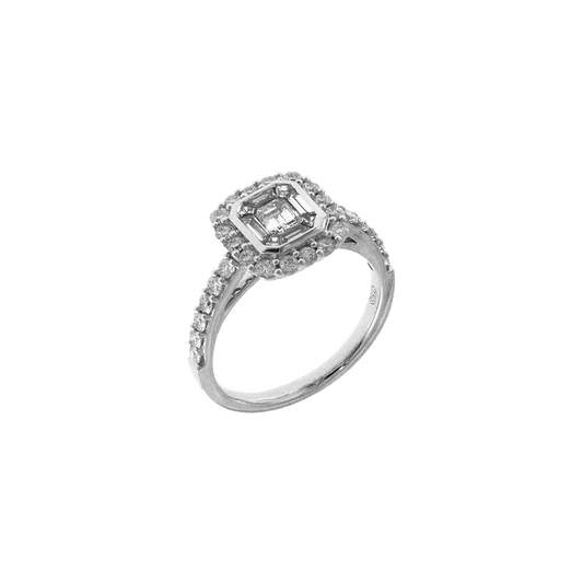 White Gold Diamond Ring 53