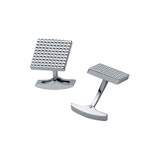 S.T. DUPONT CUFFLINKS DIAMOND HEAD PALLADIUM