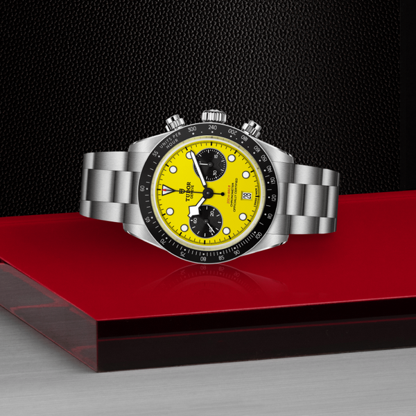 Tudor Black Bay Chrono Manufacture Calibre MT581339mm steel caseYellow dial
