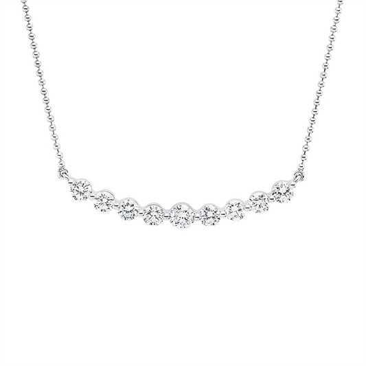 White Gold, Diamond necklace 18 kt WG