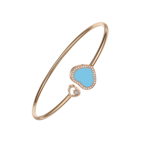 Chopard Happy Hearts Rose Gold, Diamond, Turquoise Bangle