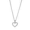 White Gold, Diamond necklace 18 kt WG heart