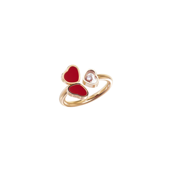Chopard Happy Hearts Wings, Ethical Rose Gold, Diamond, Red Stone 54