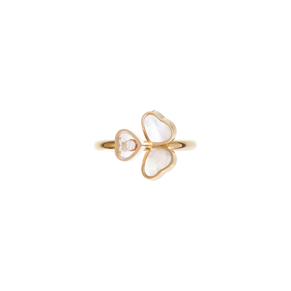 Chopard Happy Hearts Wings Ring, Ethical Rose Gold, Diamond, Mother of Pearl 54