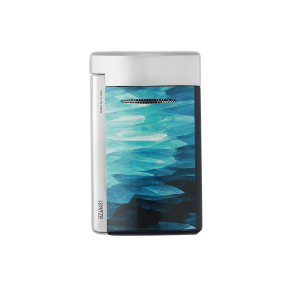 S.T. Dupont minijetLacquered lighterGéodeblue