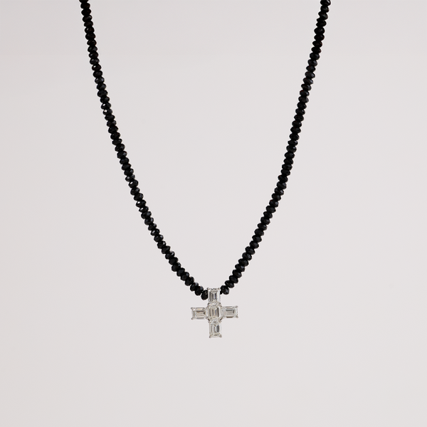 White Gold Diamond Cross Pendan
