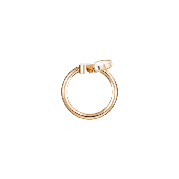 Chopard Happy Hearts Wings Ring, Ethical Rose Gold, Diamond, Mother of Pearl 54